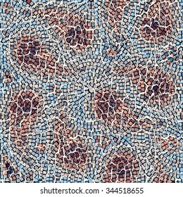 Seamless background pattern. Abstract mosaic geometric pattern with a crack texture.