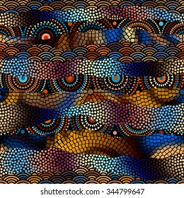 Seamless background pattern. Abstract mosaic geometric pattern.