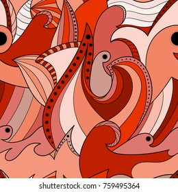 Seamless background pattern with abstract waves