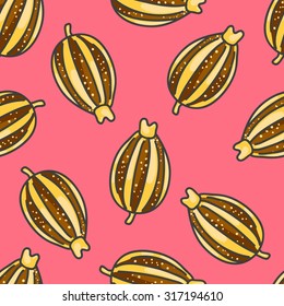Seamless background with a pattern of ajwain