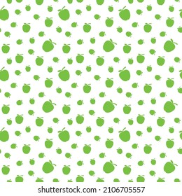 Seamless background or pattern of apples. Print for clothes. Packaging templates.