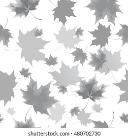 Seamless background pattern of autumn leaves. Falling Leaves