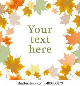 Seamless background pattern of autumn leaves. Falling Leaves