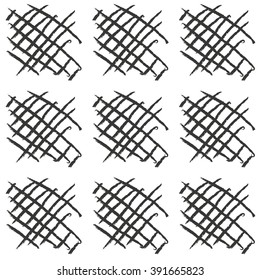 Seamless background pattern, black and white, grungy.
