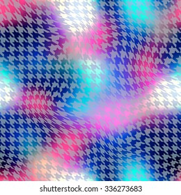 Seamless background pattern. Blurred blue hounds-tooth patterns.