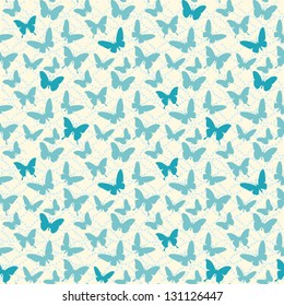 Seamless background pattern with butterflies