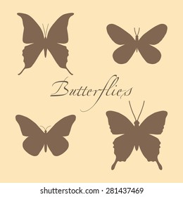Seamless background pattern with butterflies. Ornamental Design 
