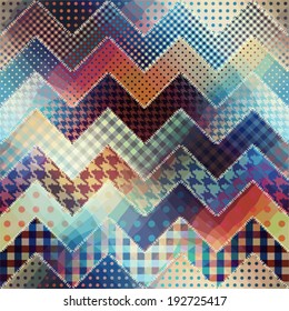 Seamless background pattern  Chevron patchwork pattern 