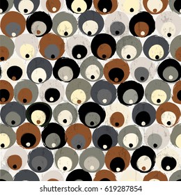 seamless background pattern, with circles, dots, strokes and splashes