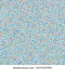 Seamless background pattern. Circles in multiple colors. Cool blue, earthy green, soft pink. Trending vector illustration.