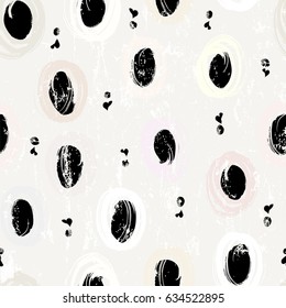 seamless background pattern, with circles, paint strokes and splashes
