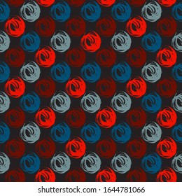 Seamless background pattern, with circles and strokes. Watercolor texture. Fashion modern style. Seamless pattern.