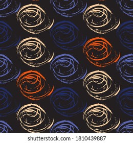 Seamless background pattern, with circles and strokes. Watercolor texture. Fashion modern style. Watercolor