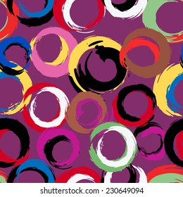 seamless background pattern, with circles and strokes