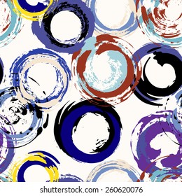 seamless background pattern, with circles, strokes and splashes