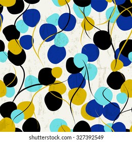 seamless background pattern, with circles, strokes and splashes