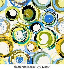 seamless background pattern, with circles and strokes