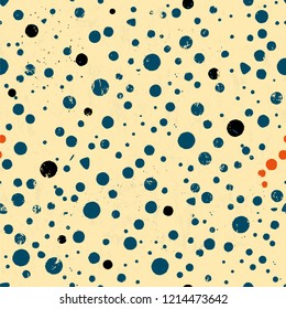 seamless background pattern, with circles/dots, strokes and splashes