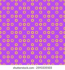 Seamless background pattern, circular pattern, geometry background, purple and yellow circular pattern, circular plus sign