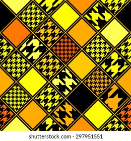 Seamless background pattern. Classic ornament of houndstooths pattern.