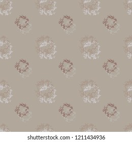 Seamless background pattern with colored diverse doodles.