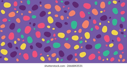 Patrón de fondo sin fisuras de piedras de colores. Plantilla geométrica del Anuncio circular. Textura