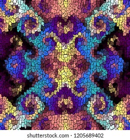 Seamless background pattern. Crackled grunge vintage surface. Vector image.