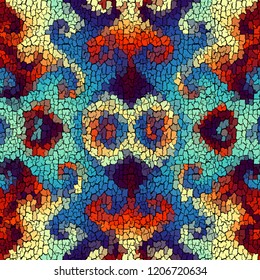 Seamless background pattern. Crackled grunge vintage surface. Vector image.