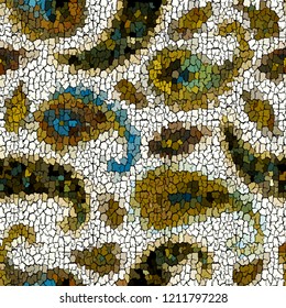 Seamless background pattern. Crackled grunge vintage surface. Vector image.