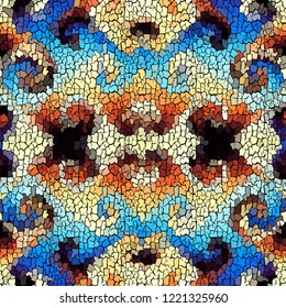 Seamless background pattern. Crackled grunge vintage surface. Vector image.