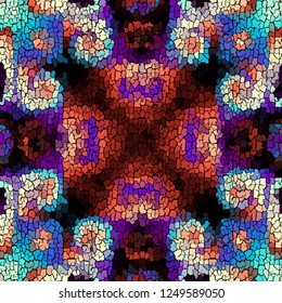Seamless background pattern. Crackled grunge vintage surface. Vector image.
