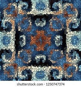 Seamless background pattern. Crackled grunge vintage surface. Vector image.