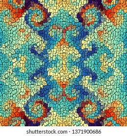 Seamless background pattern. Crackled grunge vintage surface. Vector image.
