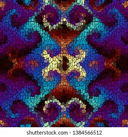 Seamless background pattern. Crackled grunge vintage surface. Vector image.