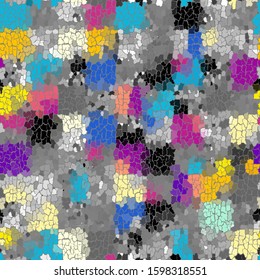Seamless background pattern. Crackled grunge vintage surface. Vector image.