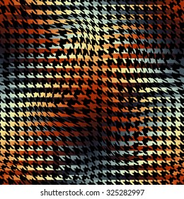 Seamless background pattern. Curve Hounds-tooth geometric pattern.