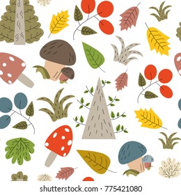 seamless background, pattern, dark forest