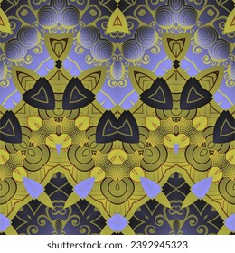 Seamless background pattern. Decorative geometric ornament. Can be used for wallpaper, pattern fills, web page background,surface textures.