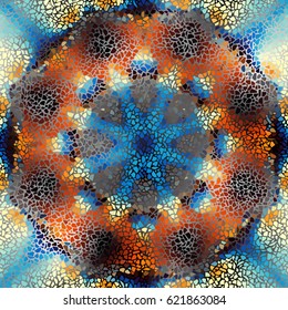 Seamless background pattern. Decorative geometric mosaic pattern on blur background.