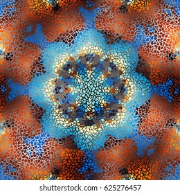 Seamless background pattern. Decorative geometric mosaic pattern on blur background.