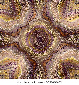 Seamless background pattern. Decorative geometric mosaic pattern on blur background.