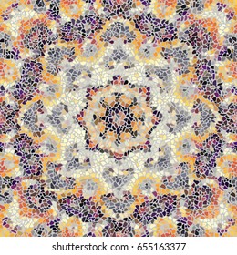 Seamless background pattern. Decorative geometric mosaic art pattern.