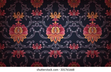 Seamless background. Pattern with decorative ornament in Oriental style.
