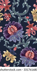 Seamless background. Pattern with decorative ornament in Oriental style.