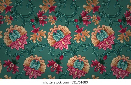 Seamless background. Pattern with decorative ornament in Oriental style.