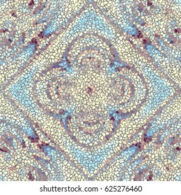 Seamless background pattern. Decorative symmetric mosaic pattern.