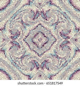 Seamless background pattern. Decorative symmetric mosaic pattern.