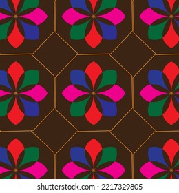 Seamless and background pattern design makes with geometric vector formats. 