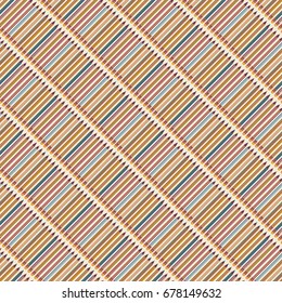 Seamless background pattern with diagonal colored pencils.