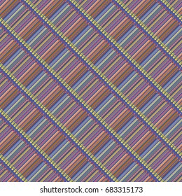 Seamless background pattern with diagonal colored pencils.